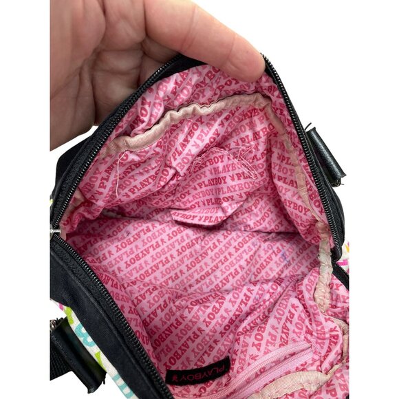 Playboy vintage Multicolor Canvas Faux Leather Shoulder Handbag SKU 9227 - Picture 16 of 16